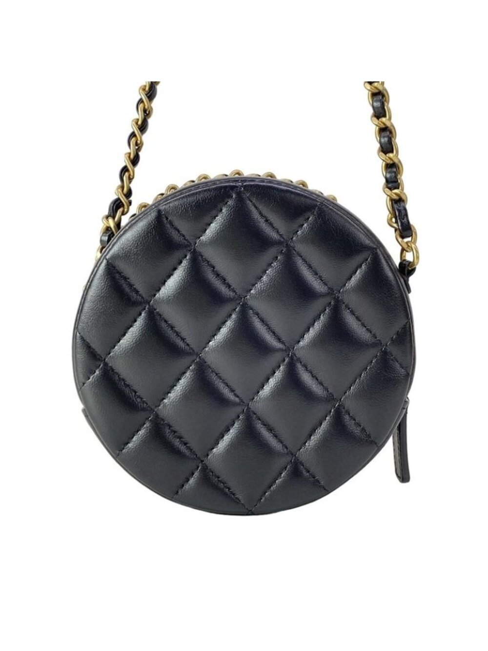 Chanel Shoulder Bag Classic Chain Clutch Quilted Black Vintage Gigold Lambskin - Picture 3 of 16